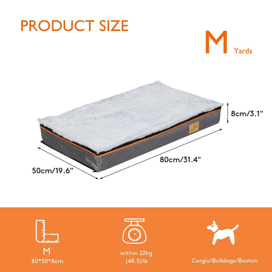 Large Padded Orthopedic Dog Bed – Foam Cushion with Washable Cover