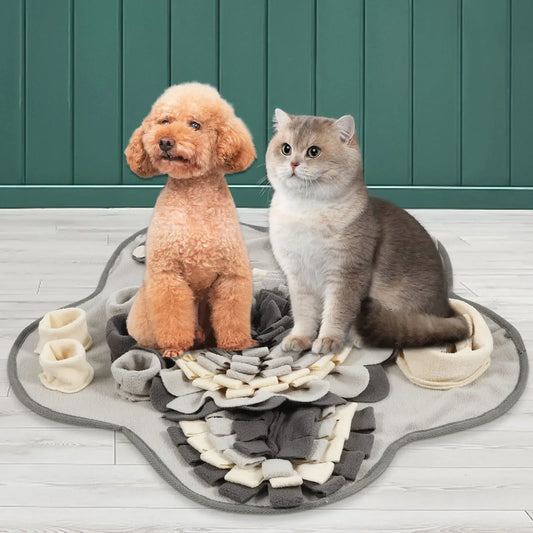 Dog Snuffle Mat – Interactive Feeding & Training Toy with Squeaker