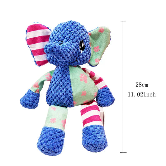 Splicing Plush Animal Dog Toy – Interactive Squeaky Chew Toy for Pets