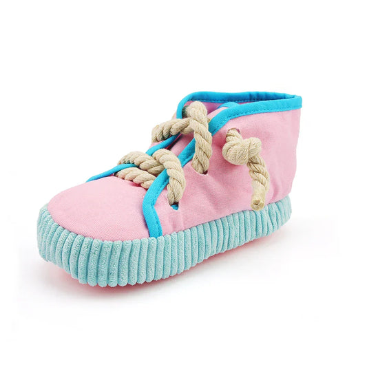 Shoe-Shaped Chew Toy – Bite-Resistant Squeaky Toy for Puppies & Cats