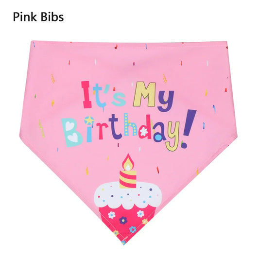 Pet Birthday Caps & Bibs – Sequin Design Party Accessories