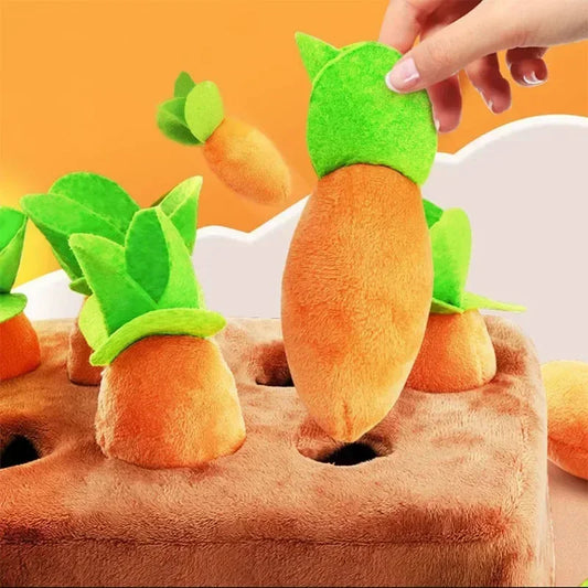 Carrot Pulling Plush Toy – Interactive Chew & Training Toy for Dogs and Cats