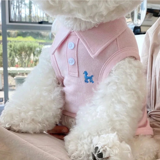 Polo Shirt for Small & Medium Dogs – Cute Solid Summer Pullover