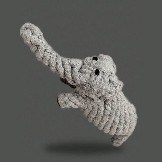 Rope Knot Animal Toy – Hand-Woven Chew Toy for Small & Medium Dogs