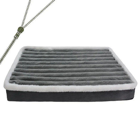 Short Plush Orthopedic Dog Bed – Non-Slip Bottom with Removable Cover